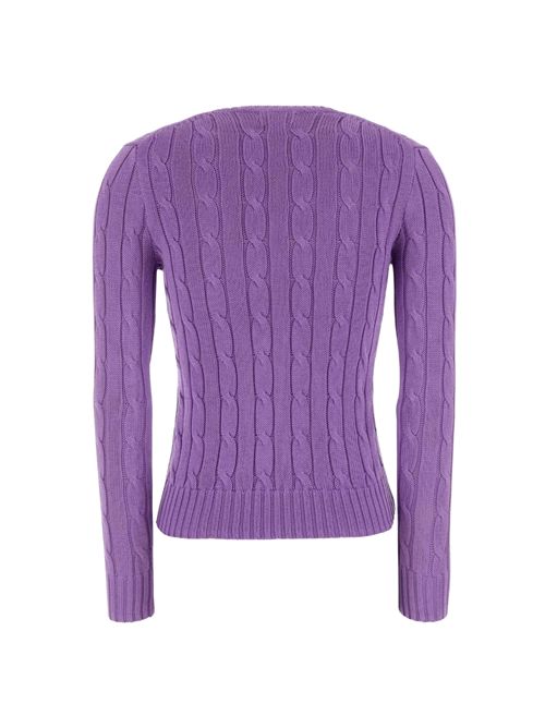Maglione a trecce con logo Purple POLO RALPH LAUREN | 211891640028